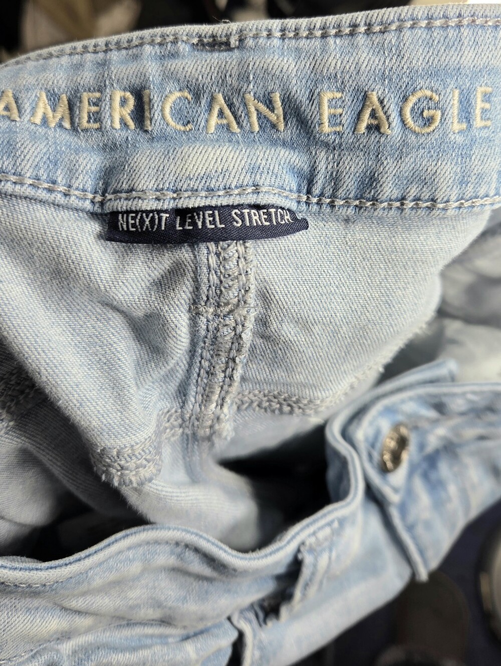 American Eagle Ne(x)t Level Stretch Blue 4 Pocket HiRise Jegging Size 10 Regular - Picture 5 of 11